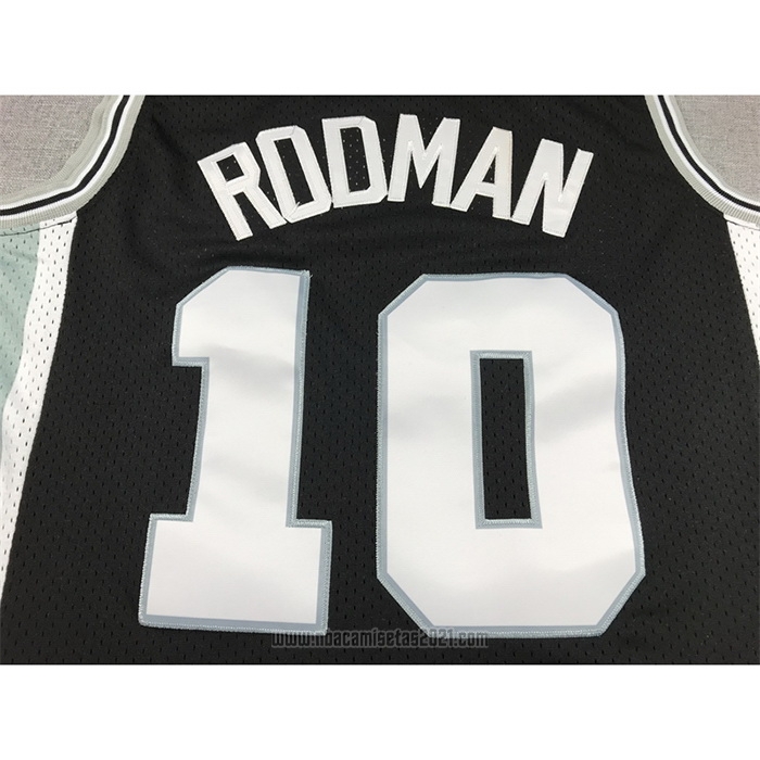 Camiseta San Antonio Spurs Dennis Rodman #10 Mitchell & Ness 1993-94 Negro